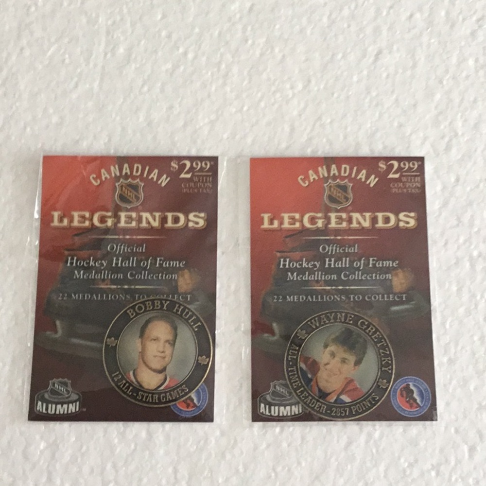 NHL Hockey Legends medallions